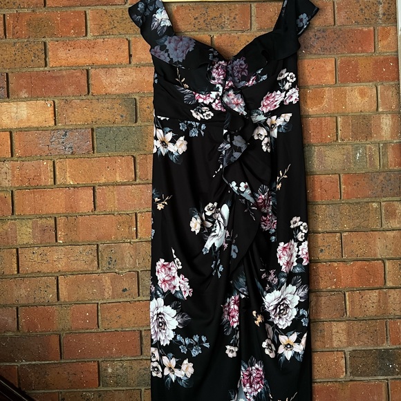 Formal dress city chic love blooms cocktail dress. NWT XS (14) black & floral - Picture 9 of 14